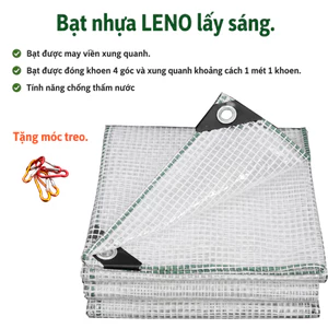 Bạt leno bạt che mưa lấy sáng hàn quốc đã may viền đóng khuy sẵn