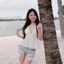 | nastra.ssm | Áo Hoa Lily Cổ Yếm Hở Lưng Khoét Ngực Nhún Eo Đi Biển
