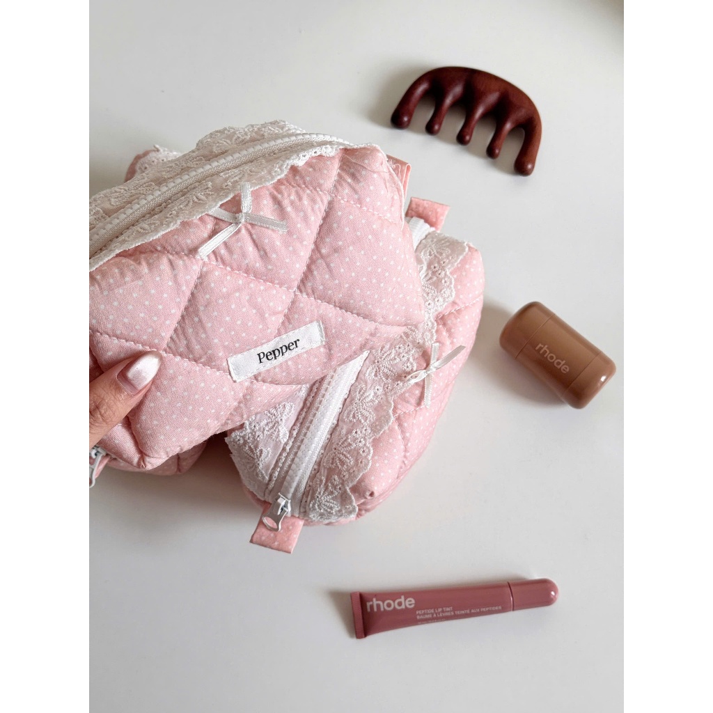 Pouch Chần Bông Nhiều Kích Cỡ Pepper Clothing Túi Đựng Mỹ Phẩm Make Up Hộp Bút Viết Đồ Dùng Cá Nhân Size Lớn Nhỏ - Pouch | BigBuy360 - bigbuy360.vn