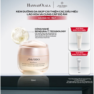 [Daily Hannah] Kem dưỡng da chống lão hóa giàu ẩm Shiseido Benefiance Wrinkle Smoothing Cream Enriched 50ml