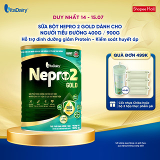 Sữa bột Nepro 2 Gold 400g - Phù hợp cho người bệnh suy thận có lọc máu ngoài
