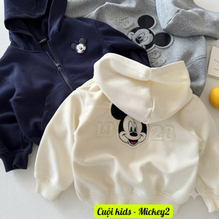 Áo Khoác Mickey 1928 Có Mũ Cho Bé Trai Bé Gái – Form Rộng Cao Cấp Mặc Đi Học Đi Chơi 6-40Kg