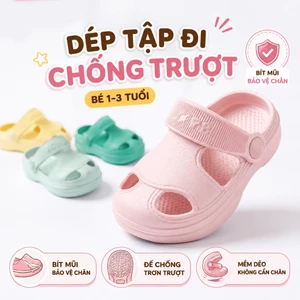 Dép sục sandal trẻ em chống trượt có quai cho bé trai bé gái 1-3 tuổi ShinHome