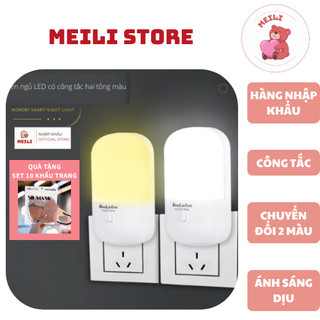 ( TẶNG SET 10 KHẨU TRANG) Đèn Ngủ Cắm Điện Mini BLX Trụ, Công Tắc Chuyển Đổi Ánh Sáng, Tiết Kiệm Điện Năng, Trang Trí Ph