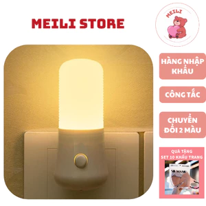Đèn Ngủ Cắm Điện Mini BLX Trụ, Sử Dụng Công Tắc, Ánh Sáng Dịu MEILI STORE