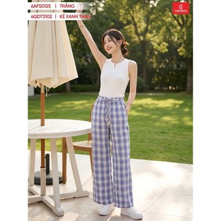 6QDT31 Quần kẻ Nữ 𝐂𝐀𝐑𝐃𝐈𝐍𝐀 Chất thô dáng suông Cao Cấp Bản Cạp Chun Co Giãn Thoải Máii