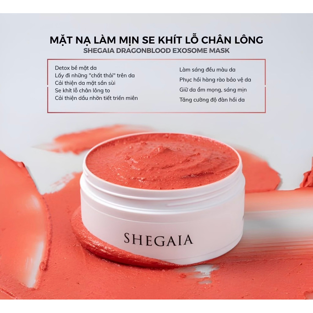 Mặt nạ huyết rồng đỏ Shegaia Dragon Blood Exosome Pore Procedure
