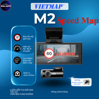 VIETMAP SPEEDMAP M2 Hiển thị tốc độ giới hạn, màn hình IPS 4 inch, Xem online qua App Tặng nguồn ACC