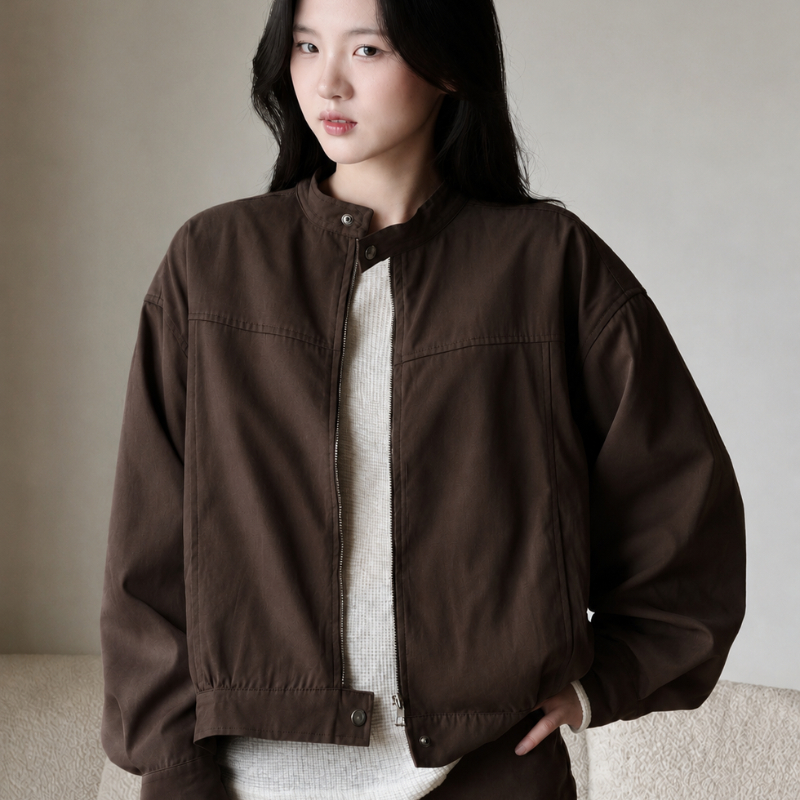 Áo Khoác Kaki 2 Lớp Cổ Tàu , Áo Khoác Bomber Mặc 4 Mùa Chống Nắng Đi Chơi Chất dày Dặn Form Dáng Rộng | BigBuy360 - bigbuy360.vn
