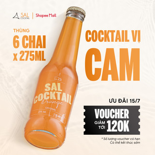Thùng 6 chai SAL COCKTAIL vị cam, 275ml/chai