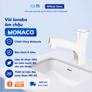 Vòi lavabo tay vặn WATERTEC màu trắng WT0063 nhựa ABS/PP/POM Malaysia chống oxy hóa