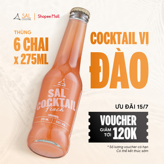Thùng 6 chai SAL COCKTAIL vị đào, 275ml/chai