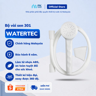 Vòi hoa sen WATERTEC màu trắng WT001V nhựa ABS/PP/POM Malaysia