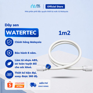 Dây cấp nước 1.2m trắng cao cấp WATERTEC WT000R nhựa PVC Malaysia
