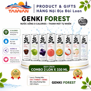 Nước Soda trái cây Genki Forest Sparkling có ga không Calo lon 330ml