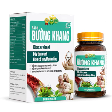 60 Viên uống Hạ đường huyết Bách Đường Khang DIACAREBEST Dây thìa canh - Giảo cổ lam - Mướp đắng giúp giảm đường huyết