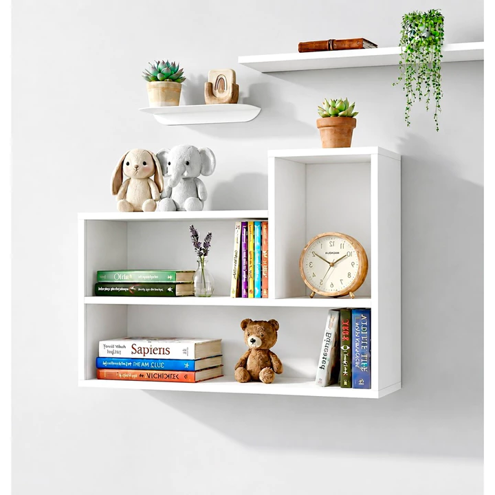 Kệ decor gắn tường dáng L giá rẻ kèm đủ phụ kiện,giá sách trang trí phòng ngủ phòng khách,phòng bếp,kệ để đồ L