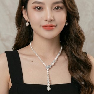 [N1113] Phụ kiện trang sức ngọc nhân tạo đá, chuỗi ngọc nhân tạo đá, chuỗi chuỗi ngọc nhân tạo đá, Dây Chuyền Ngọc Trai