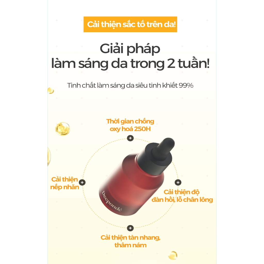 Serum Hỗ Trợ Dưỡng Trắng Phục Hồi Trẻ Hóa Và Thu Nhỏ Lỗ Chân Lông Deepondé Glutathione Toning Ampoule 30ml | BigBuy360 - bigbuy360.vn