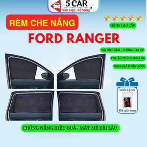 Rèm Che Nắng Nam Châm Xe Ford Ranger 2012-NAY Chuẩn Khít Từng xe, che nắng tốt,Chống Tia UV- Bộ 4 Tấm