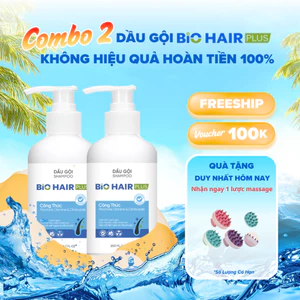 Combo Dầu gội sạch gàu giảm ngứa da đầu BIO HAIR PLUS 200ml - Set 2 chai tiện lợi cho bạn