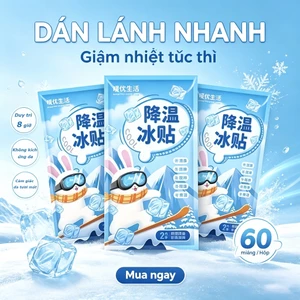 COMBO20/40/60 Miếng dán hạ nhiệt cơ thể - Làm mát sâu, thoải mái đến 8 giờ - Nhiệt độ thấp nhất 20°C - 20 miếng/gói