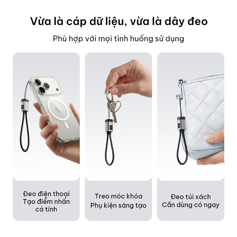 Cáp Sạc Bện 6A Dạng Dây Đeo CUKTECH CP (C To C) Cáp Sạc Nhanh 240W Cho Sạc Dự Phòng/iP/Samsung/Xiaomi/Laptop | BigBuy360 - bigbuy360.vn