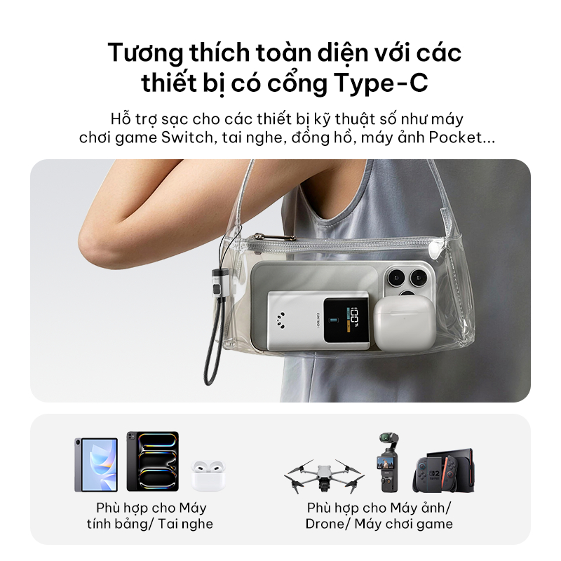 Cáp Sạc Bện 6A Dạng Dây Đeo CUKTECH CP (C To C) Cáp Sạc Nhanh 240W Cho Sạc Dự Phòng/iP/Samsung/Xiaomi/Laptop | BigBuy360 - bigbuy360.vn