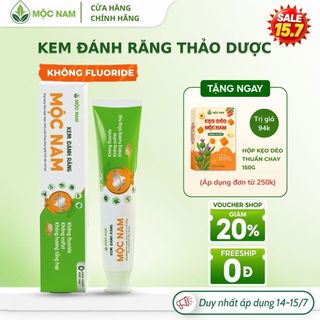 Kem đánh răng thảo dược Mộc Nam - Giảm hôi miệng, trắng sạch tự nhiên, không chứa Fluoride
