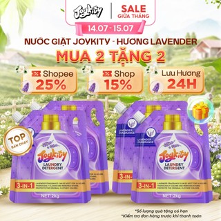 [COMBO 2] Nước Giặt Joykity Hương Lavender An Toàn Cho Da Hỗ Trợ Làm Sạch Vết Bẩn Lưu Hương 24 Giờ
