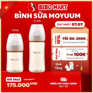 [ Tặng 1 Núm ] Bình sữa Moyuum korea - Hàng Chính Hãng, 170ml & 270ml