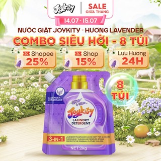 [COMBO 8] Nước Giặt Joykity Hương Lavender An Toàn Cho Da Hỗ Trợ Làm Sạch Vết Bẩn - Lưu Hương 24 Giờ