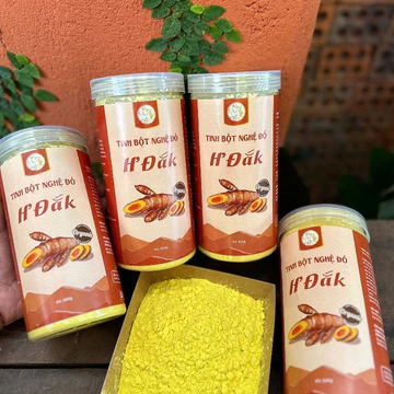 Tinh Bột Nghệ Đỏ Nguyên Chất - Hũ tinh bột nghệ 500g - Chính hãng H'Đak