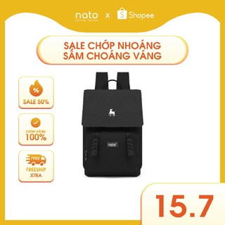 Balo chống sốc laptop 15.6 inch Natoli nam nữ chống nước đựng laptop cao cấp - Modern Flap Backpack B23