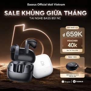 Tai Nghe Baseus Bass BS1 NC Chủ Động Khử Tiếng Ồn ANC Bluetooth 6.0 Âm Thanh Hi-Res Chuẩn LDAC