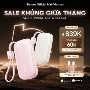 Sạc Dự Phòng Baseus EnerFill FC21 Qpow3 Ultra 10000mAh/20000mAh 22.5W - Sạc Nhanh 3 Cổng Kèm Cáp