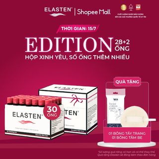 2 Hộp Collagen Elasten Giúp Da Căng Mịn, Chống Lão Hóa, Hỗ Trợ Cho Tóc Chắc Khỏe 2x30 ống 25ml