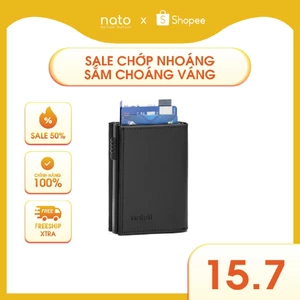 Ví nam nữ mini Natoli thông minh, bóp đựng thẻ nhiều ngăn cao cấp Futuristic Mini Wallet V8
