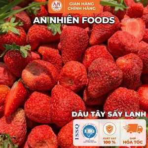 Dâu Tây Sấy Lạnh (TRÁI SIÊU TO), Giòn Xốp, Chua Ngọt Tự Nhiên, Đồ Ăn Vặt An Nhiên Foods