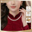 N850 choker dây chuyền hạt ngọc trai nhân tạo 8li, chuỗi hạt ngọc trai nhân tạo sang trọng