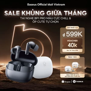 Tai Nghe Bluetooth Baseus BP1 Pro ANC -50dB Bass Tốt 55 Giờ Phát Nhạc Chống nước IPX55 Hi-Res