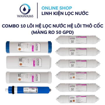 COMBO 10 Lõi Lọc Nước Mutosi Chính Hãng Hệ Lõi Cốc Phù Hợp Với Nhiều Dòng Máy Lọc Nước