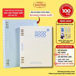 Sổ Còng A5 B5 CLASSMATE Bìa Nhựa In Hình Còng Chắc Chắn Đựng 300 Trang Giấy Refill 100gsm Đủ Loại Dòng Kẻ
