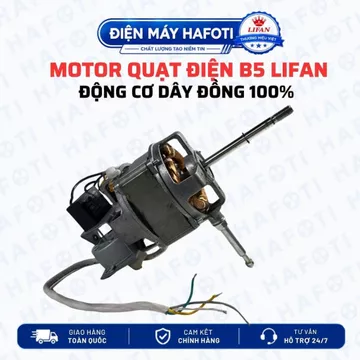MOTER QUẠT B5 65W - DÂY ĐỒNG 100% Động cơ đảo điện quạt B5 LIFAN Mô tơ quạt B5 cao cấp dùng cho quạt công nghiệp