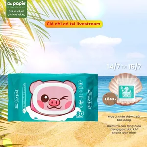 Khăn Ướt Zubi Chiết Xuất Yến Mạch và Lô Hội 100% Vải Không Dệt Mềm Dai Cực Sạch Không Cồn Không Hương Liệu Dr.Papie