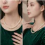 N850 choker dây chuyền hạt ngọc trai nhân tạo 8li, chuỗi hạt ngọc trai nhân tạo sang trọng