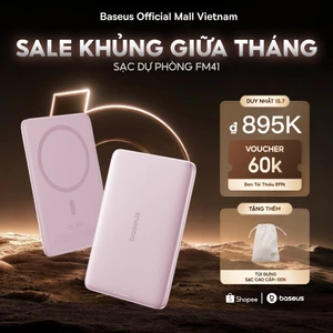 Sạc Dự Phòng Baseus EnerFill FM41 20000mAh 20W Từ Tính Mini - Sạc Nhanh Cho "Quả Táo", Hút Chắc, Combo Kèm Cáp Type C·