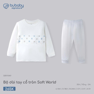[BUbaby_6m-4y] Bộ dài tay cho bé trai và bé gái cao cấp chất liệu mềm mại, an toàn cho da bé