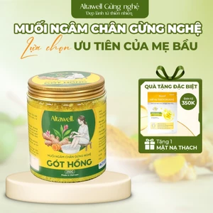 Muối Ngâm Chân Gừng Nghệ Gót Hồng Altawell Hỗ Trợ Ấm Chân, Ngừa Cảm Lạnh, Mềm Gót, Khử Mùi Hôi 250g