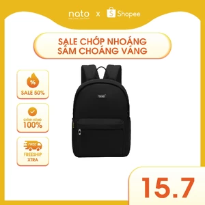 Balo đi học nam nữ Natoli đơn giản nhiều ngăn chống nước Balo Basic Backpack B2